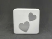 Urna blanca de corazón